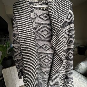 Bold Black and White Striped Vest